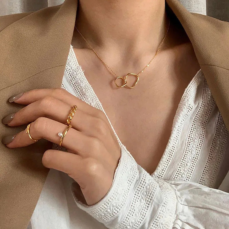 Butterfly Double Layer Clavicle Necklace