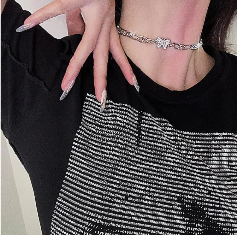 Butterfly Double Layer Clavicle Necklace