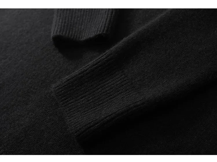 100% Cashmere Turtleneck Oversized Pullover