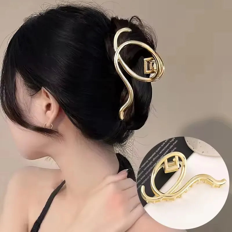 Geometric Metal Hair Claw