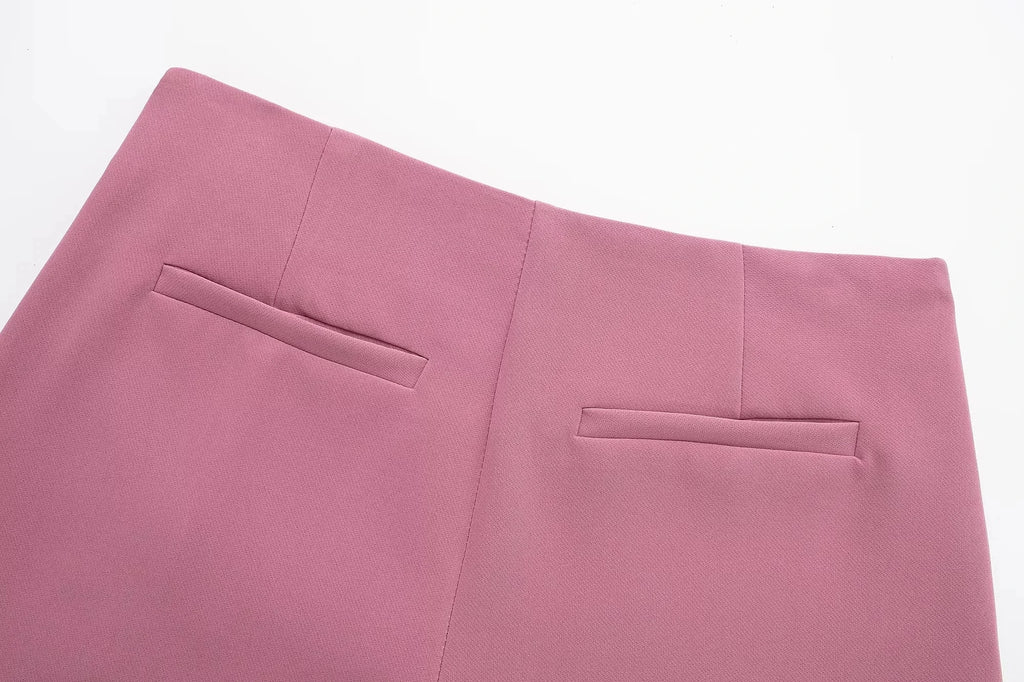 HXAO Women's Skirt Shorts Summer Beige Black Skirt Pants Woman Office High Waist Skort For Women Asymmetrical Pink Brown Skirt