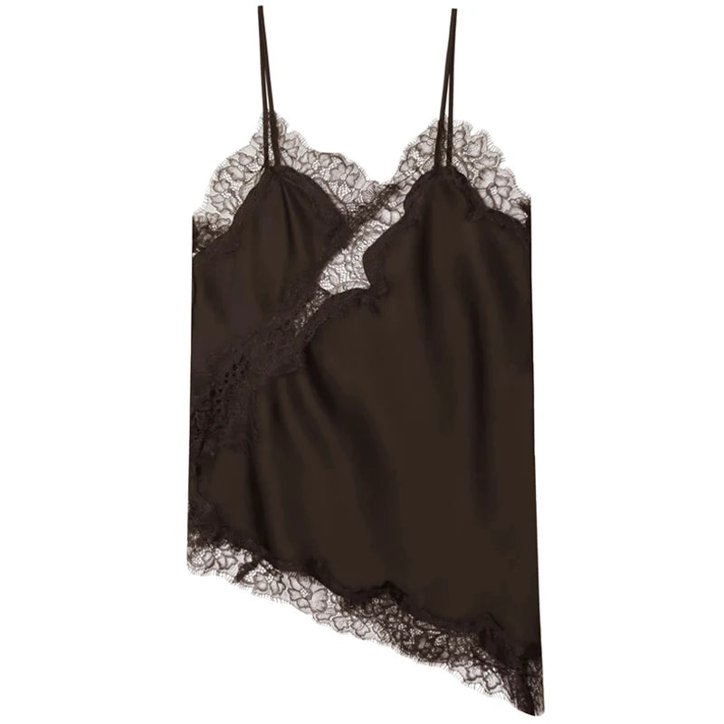 Satin Lace Backless Cami