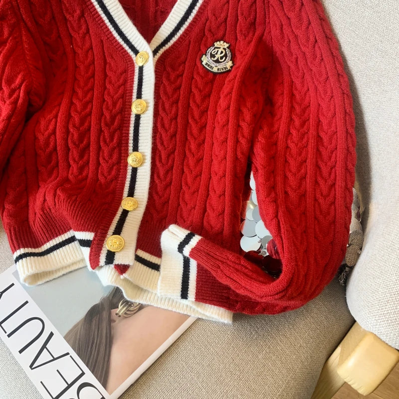 V-Neck Cashmere-Blend Pullover