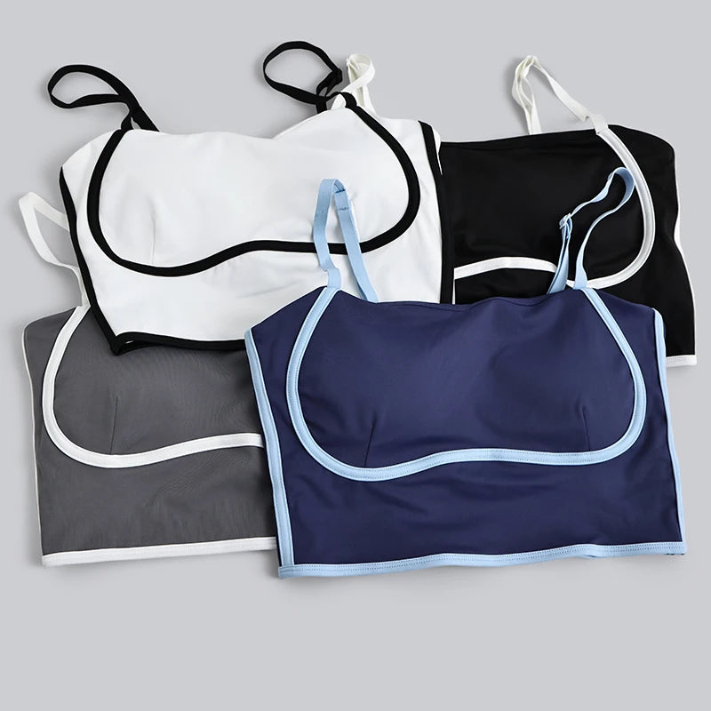 2026 Summer New Women's Beautiful Back Sling Detachable Chest Pad Yoga Sports Underwear Adjustable Shoulder Strap Fitness Vest