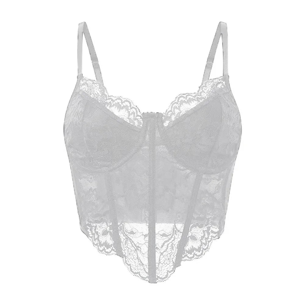 Lace Trim Camisole Crop Top