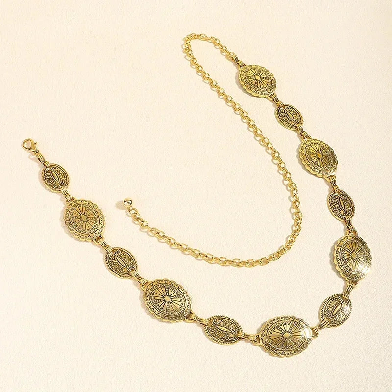Carved Circle Waist Chain