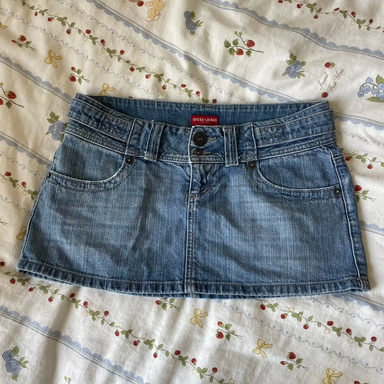 Saint Ivy Y2K Light Blue Kawaii Micro Denim Skirt