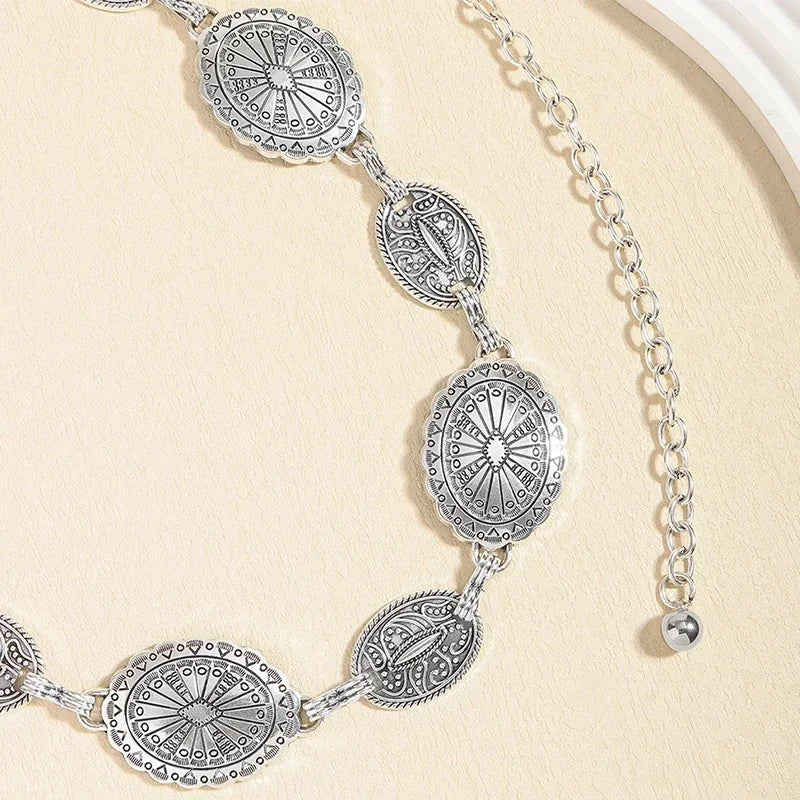 Carved Circle Waist Chain