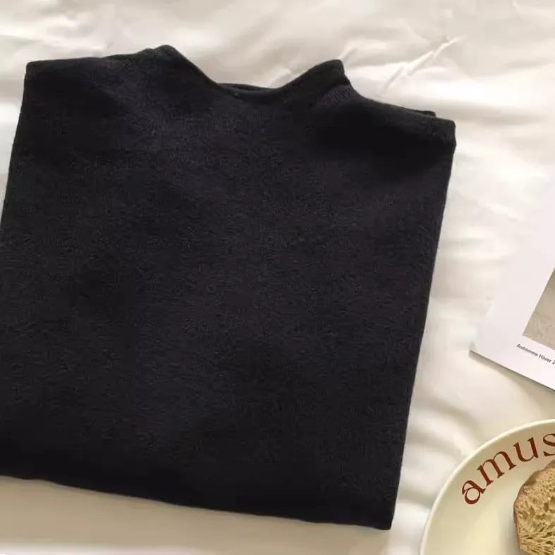 Vintage Slim Turtleneck Knit Pullover