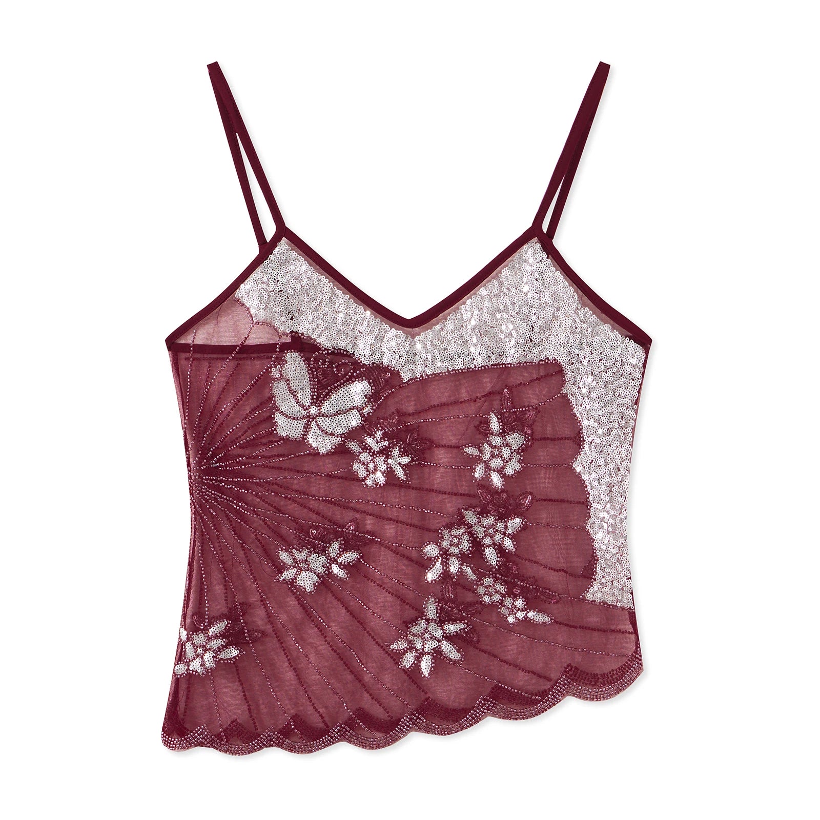 Sheer Lace Mesh Crop Top