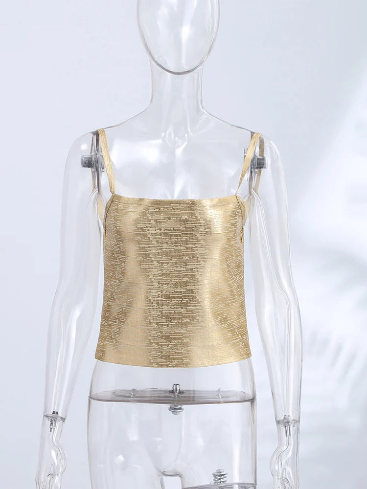 Women's Corset Tops Bandage Striped Spaghetti Strap Crop Top Square Neck Sleeveless Bodycon Stretch Partywear Chic Lady Clubwear