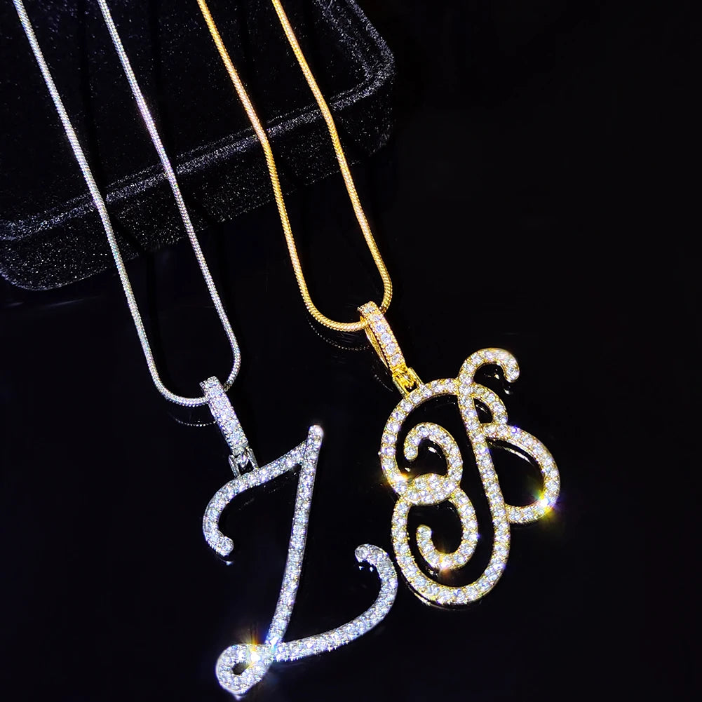 Crystal Initial Letter Necklace