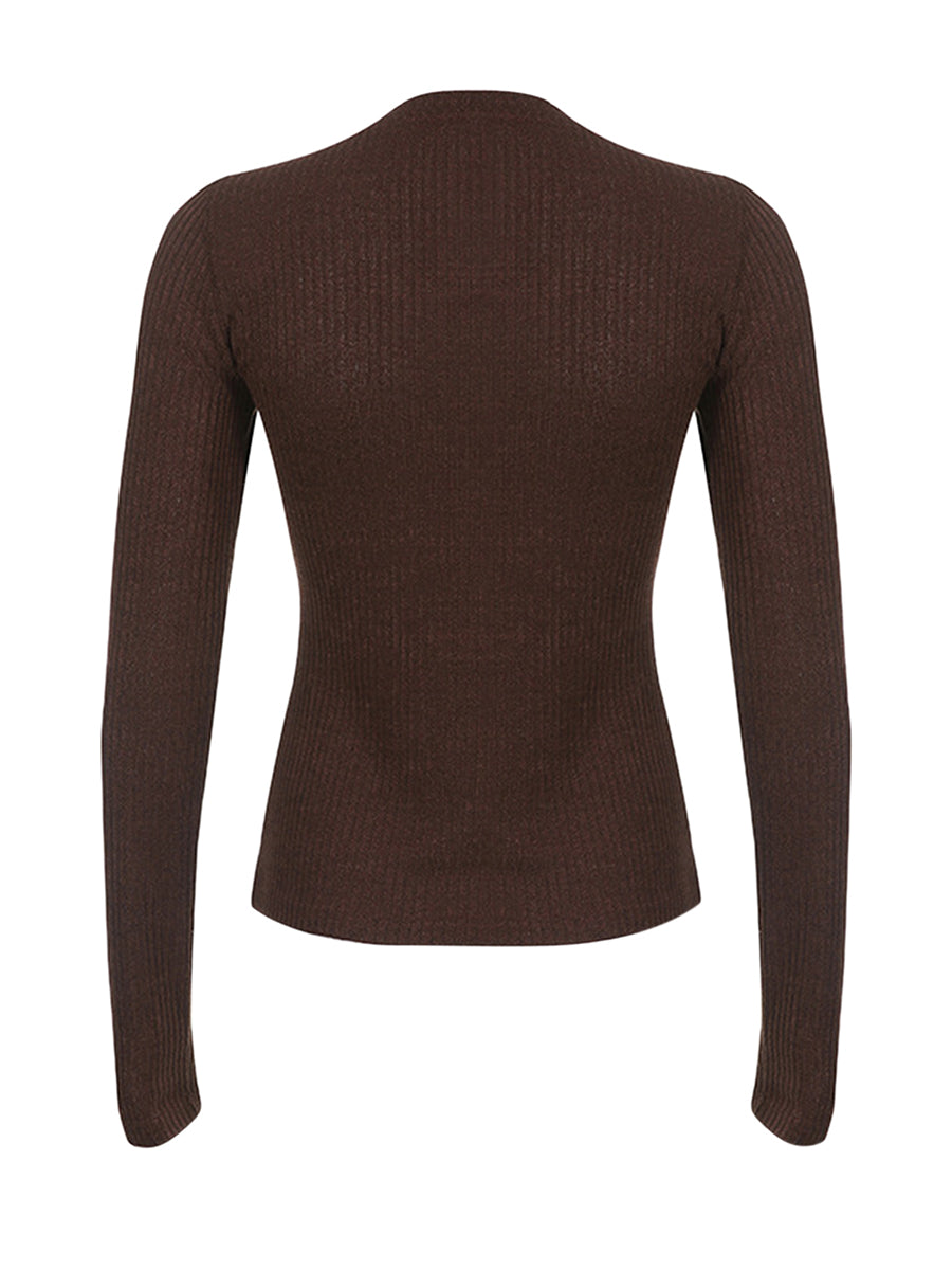 Lace Patchwork Bow Knit Top