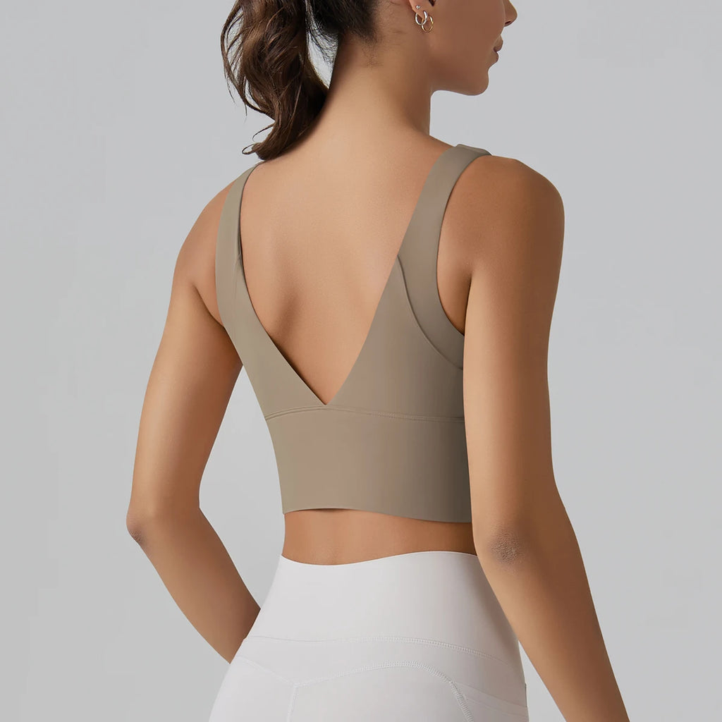 Yoga Bra Underwear Women Summer Shockproof Bra Beautiful Back Sports Running External Wear Training Fitness Yoga Tank Top Bra