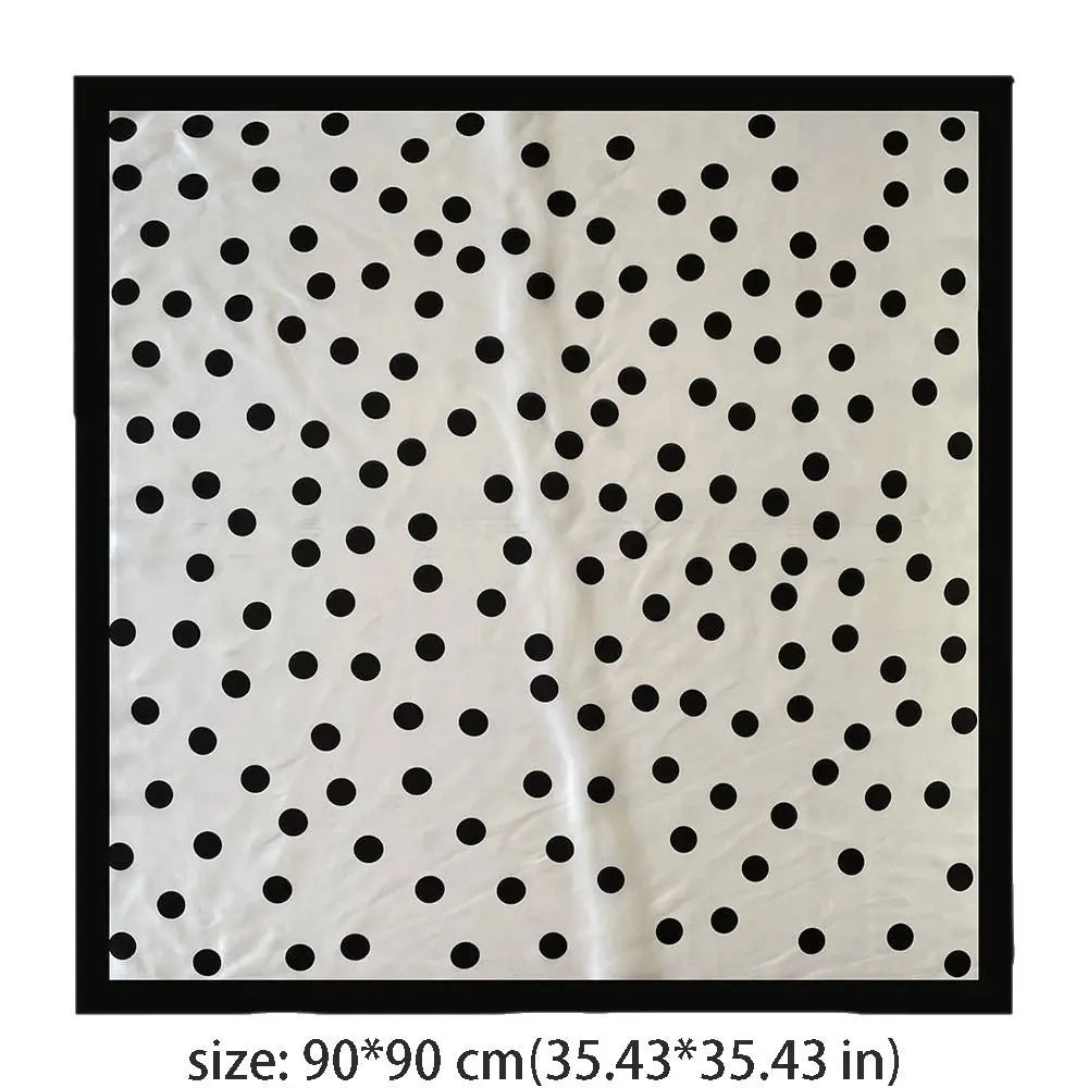 Elegant Printed Dot Print Scarf Geometric Shape Spicy Girls Polka Dot Silk Scarf Headband Hip Hop Small Square Scarf Beach