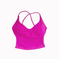 NCLAGEN Strappy Top Women Gym Clothes High Support Push-up Fitness Tank Top Back Cross Workout Pilates Yoga Running Sports Bra