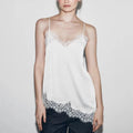 Chic Asymmetrical Lace Lace Patchwork Top Sexy Lace Sleeveless Camisole Tops Backless V Neck Backless Tops Summer Wear