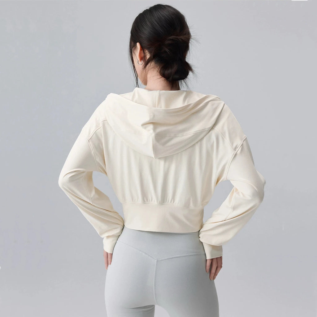 Women's Hooded Running Jacket Cycling Coat Yoga Jogging Shirt Tights Outdoor Sports Gym Clothing Running Wear Sportswear