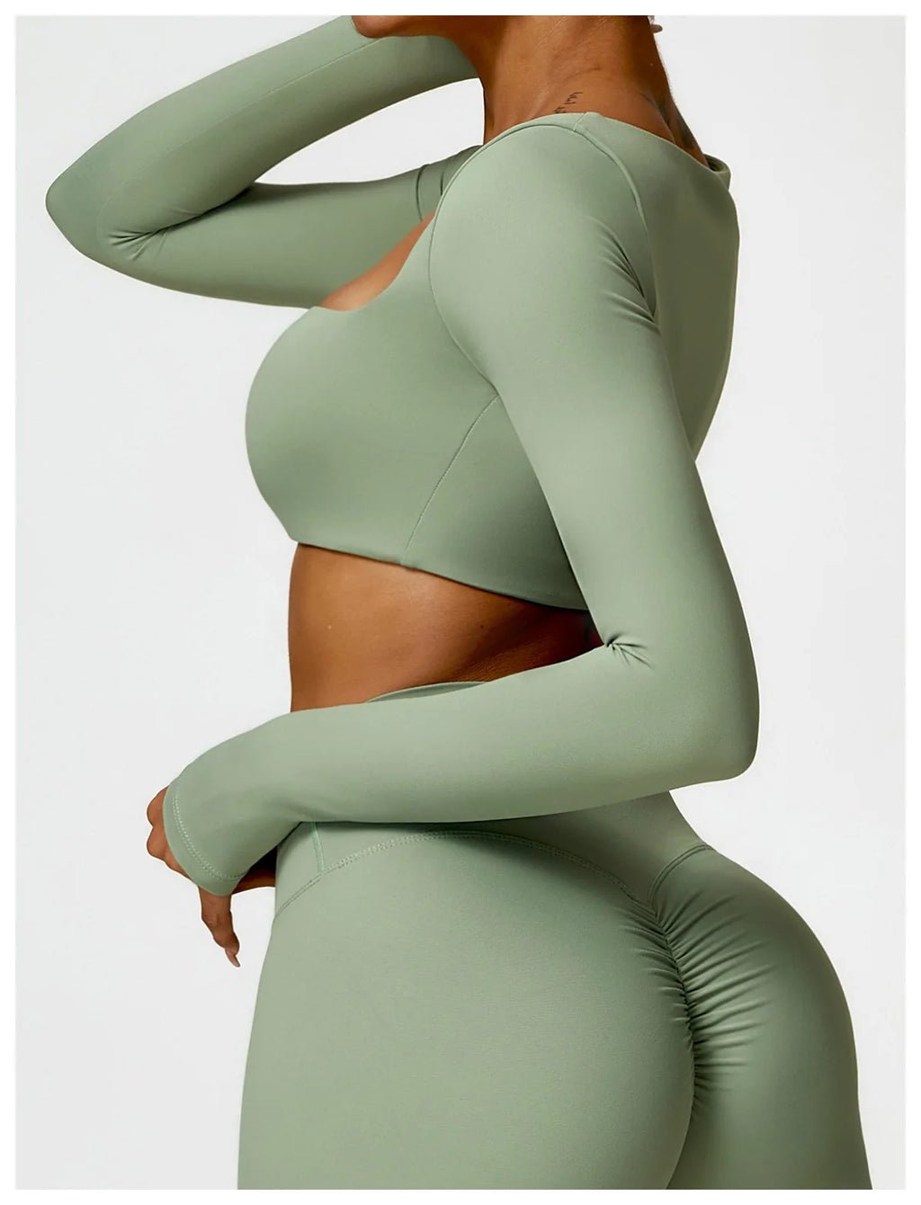 New Yoga Long sleeved Women's Outdoor Running Fitness Wear T-shirt Long sleeved Yoga Shirt Gym Push Up Workout Single Piece Top
