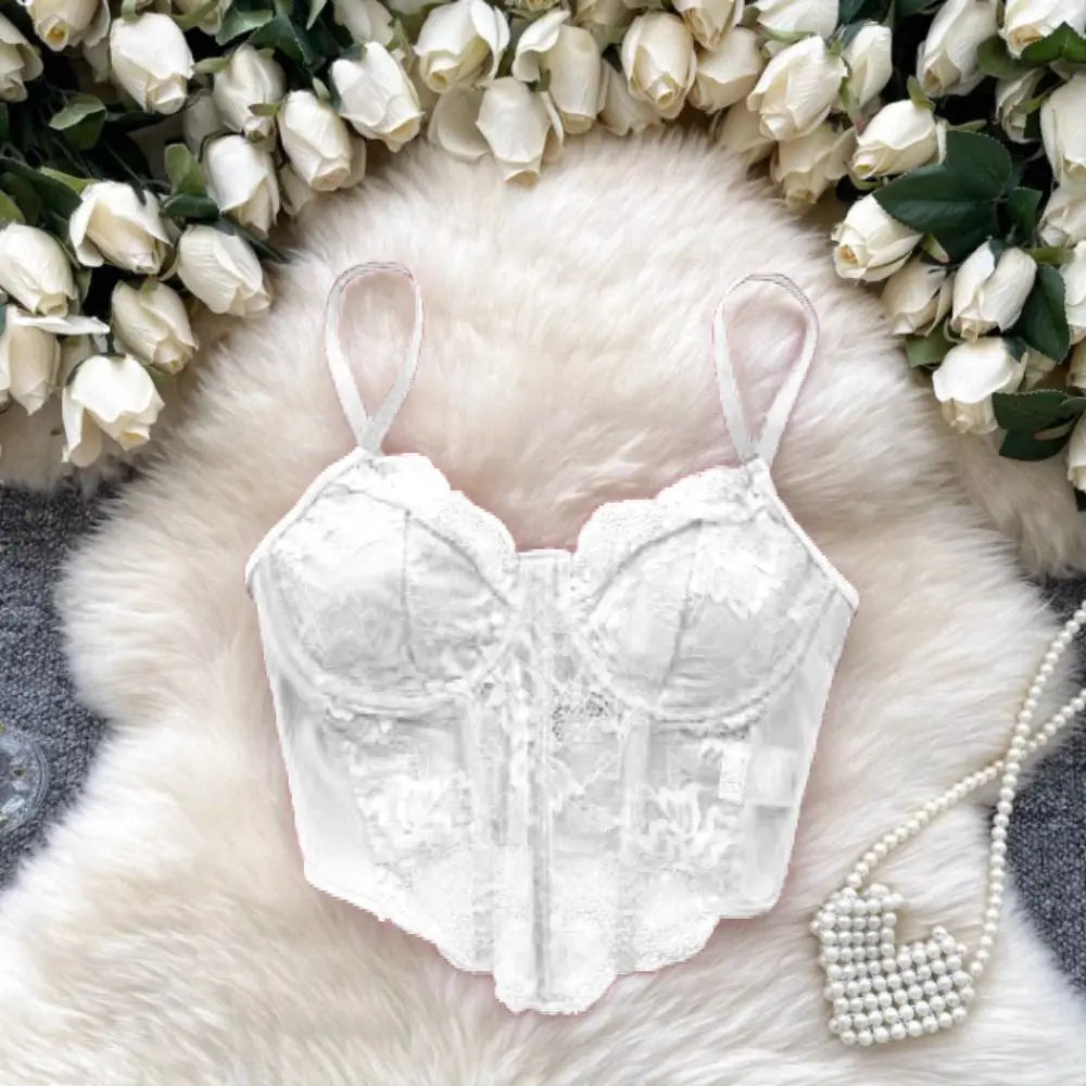 Lace Trim Camisole Crop Top