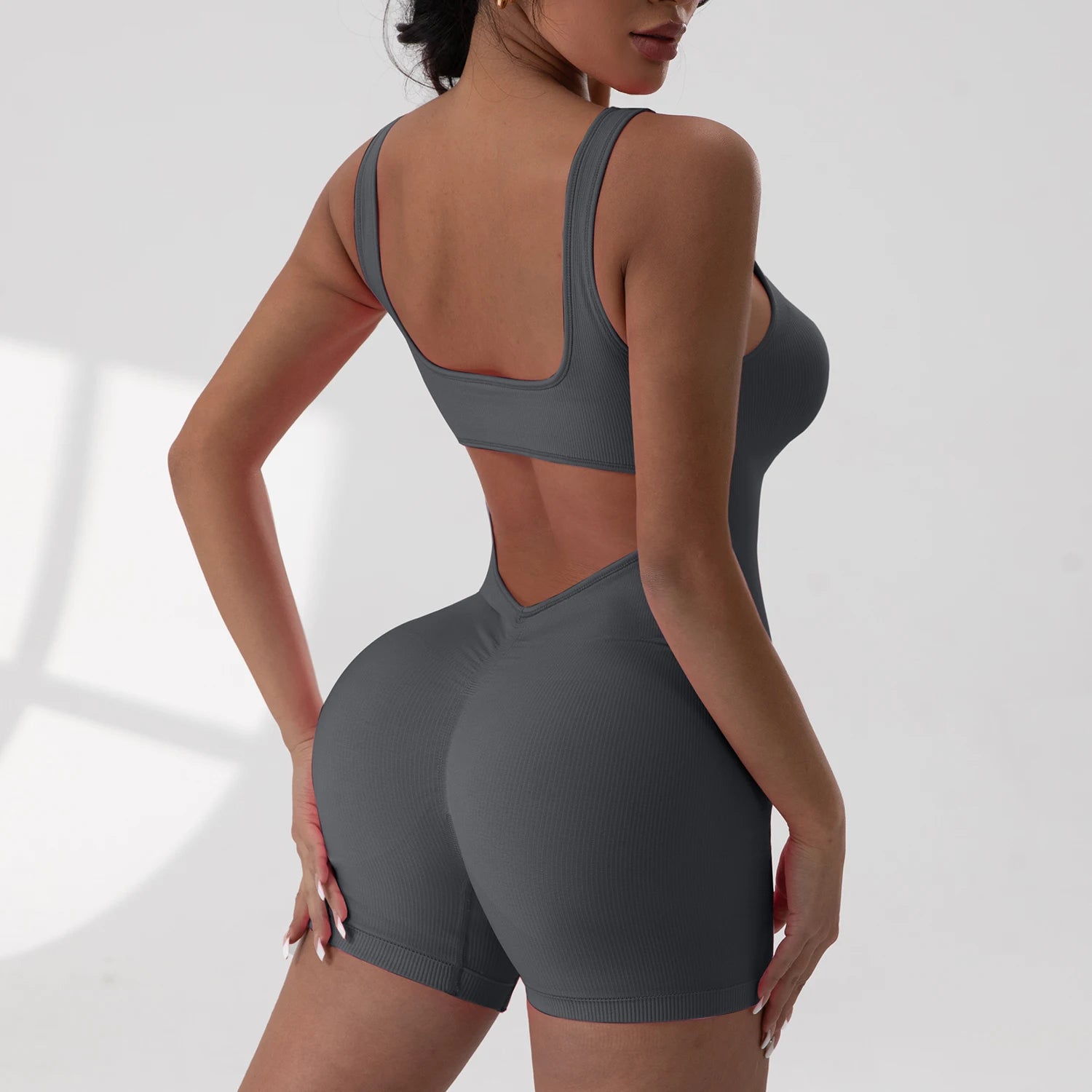 Scrunch V-Back Sports Jumpsuit