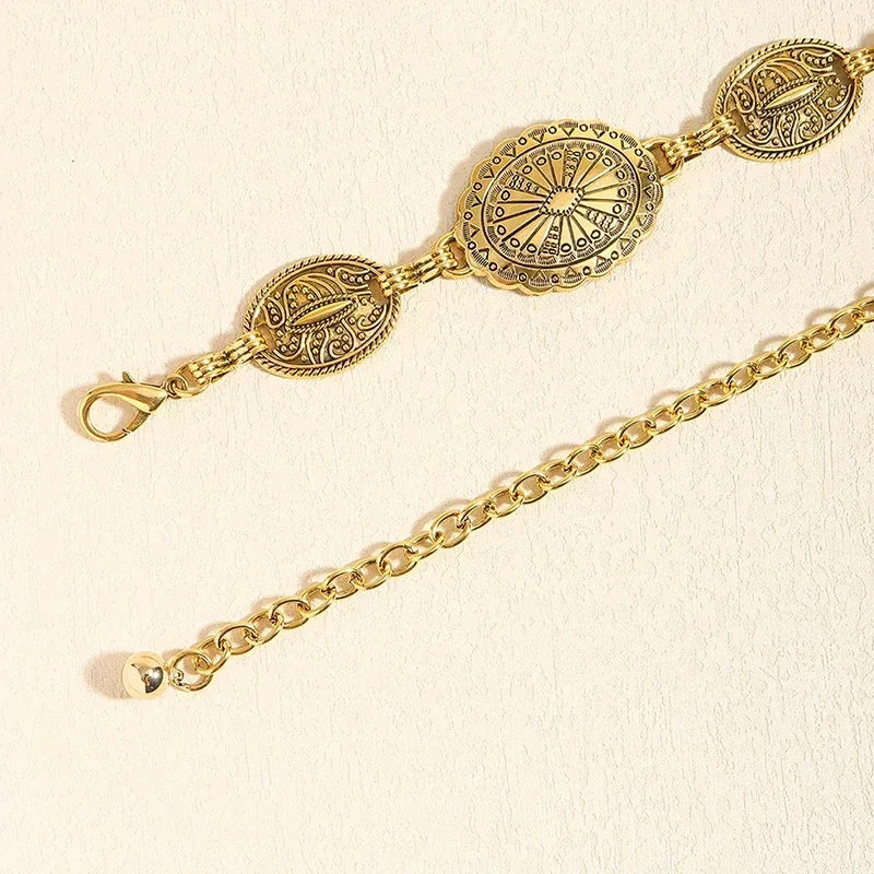 Carved Circle Waist Chain