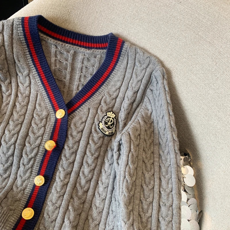 V-Neck Cashmere-Blend Pullover