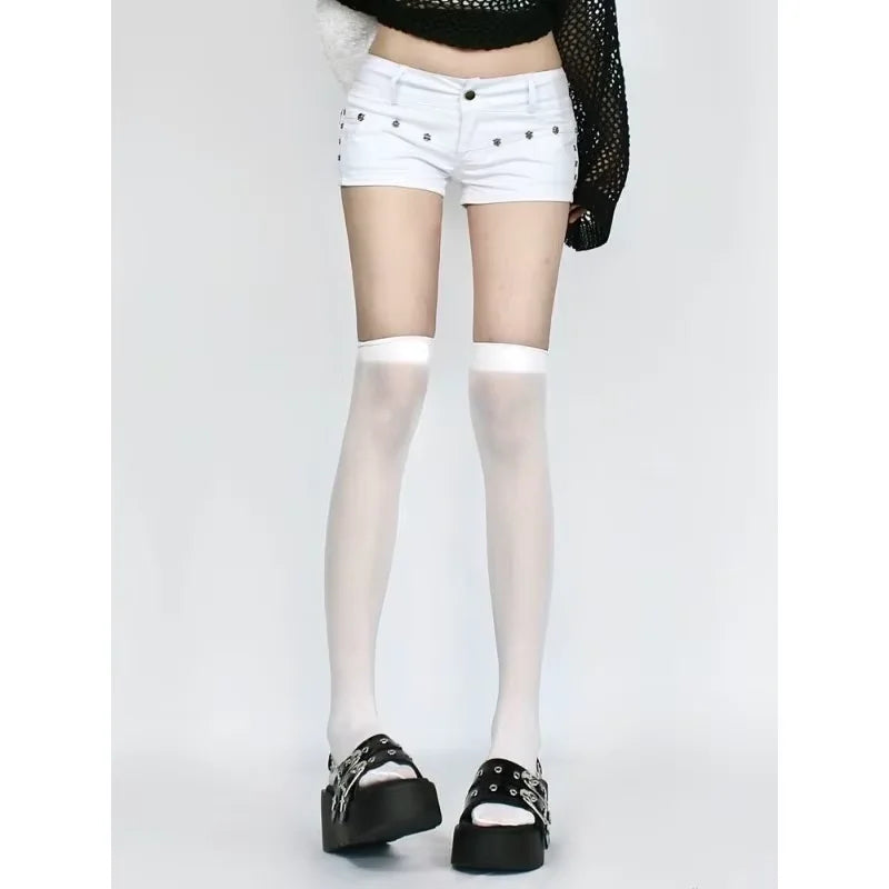 Vintage Print Low Rise Mini Shorts