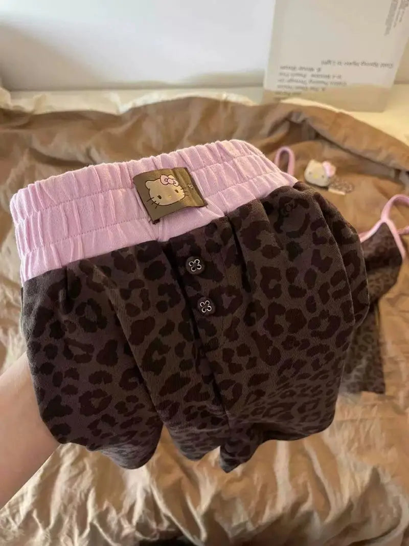 Hello Kitty Leopard PJ Set