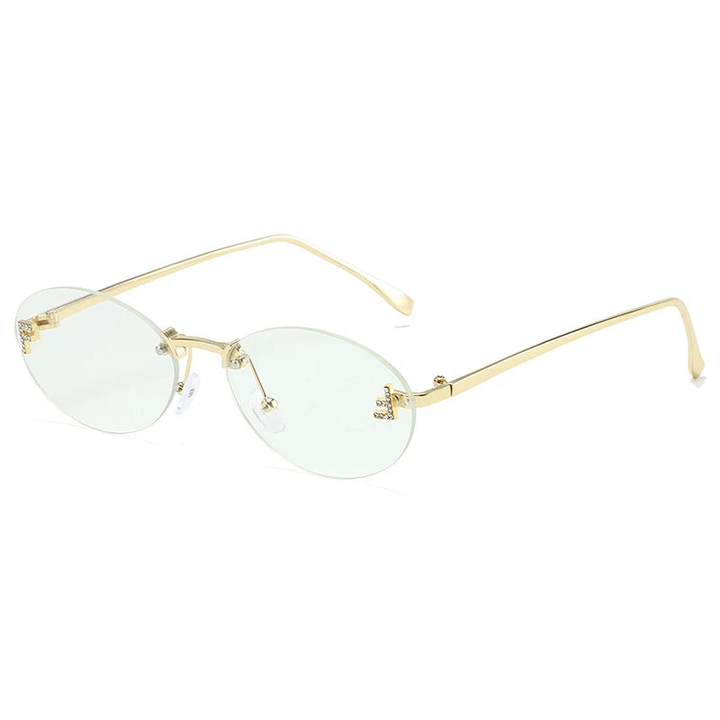 Diamond "F" Rimless Sunglasses