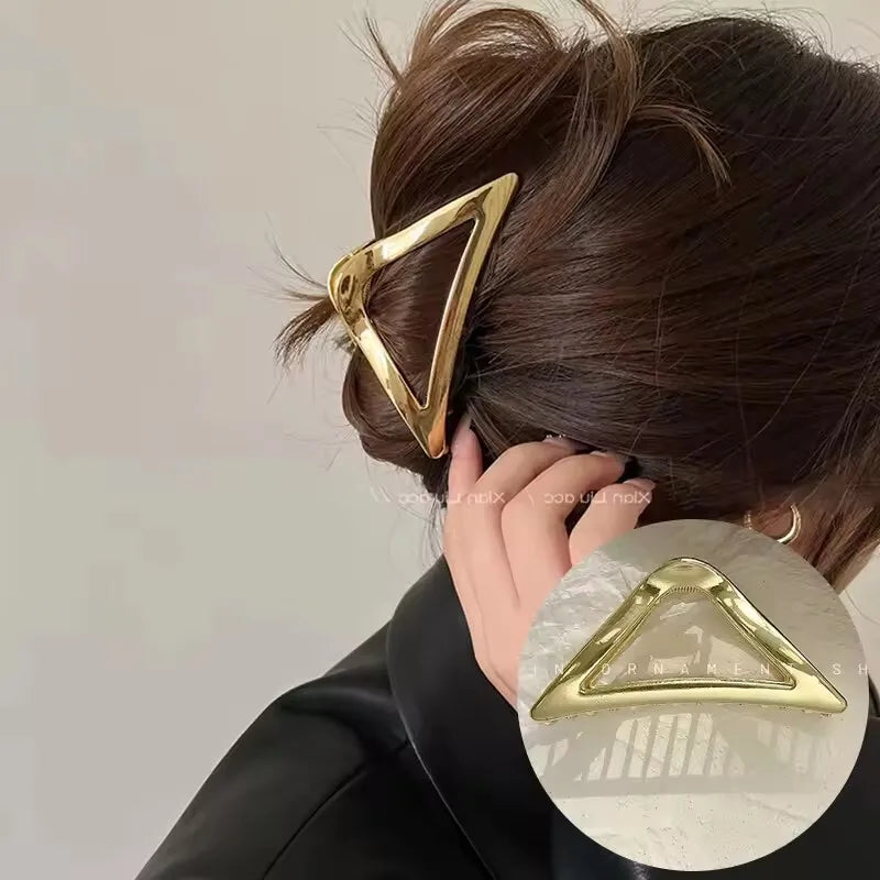 Geometric Metal Hair Claw