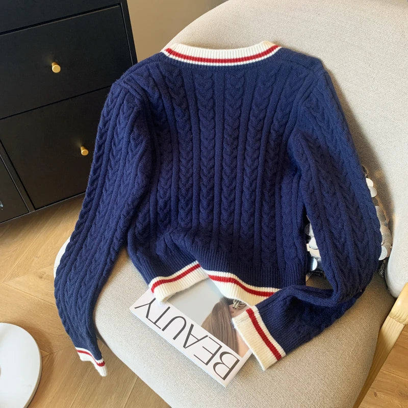 V-Neck Cashmere-Blend Pullover