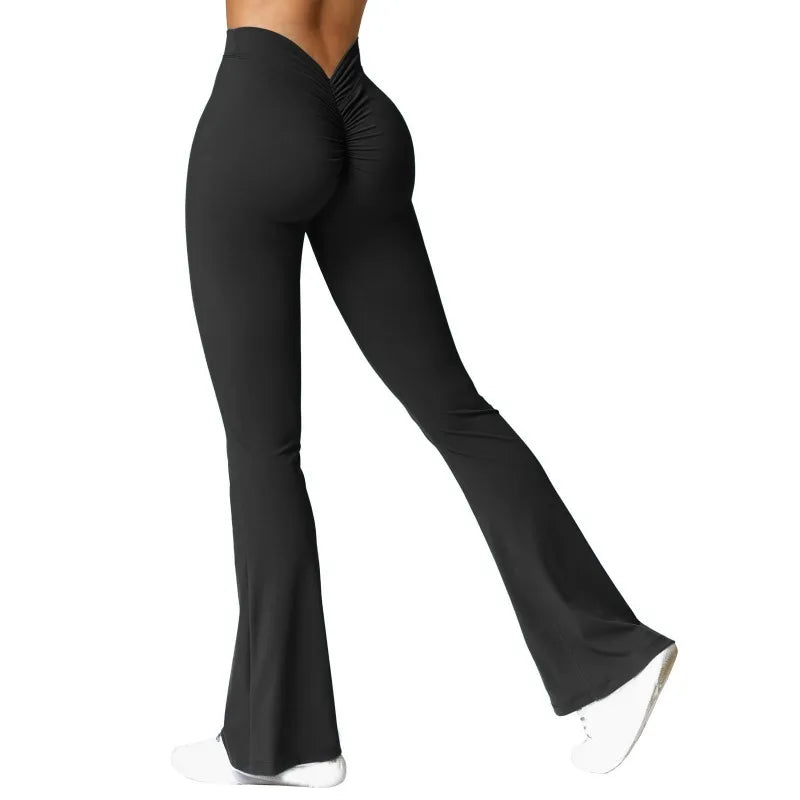 V-Back Flare Leggings