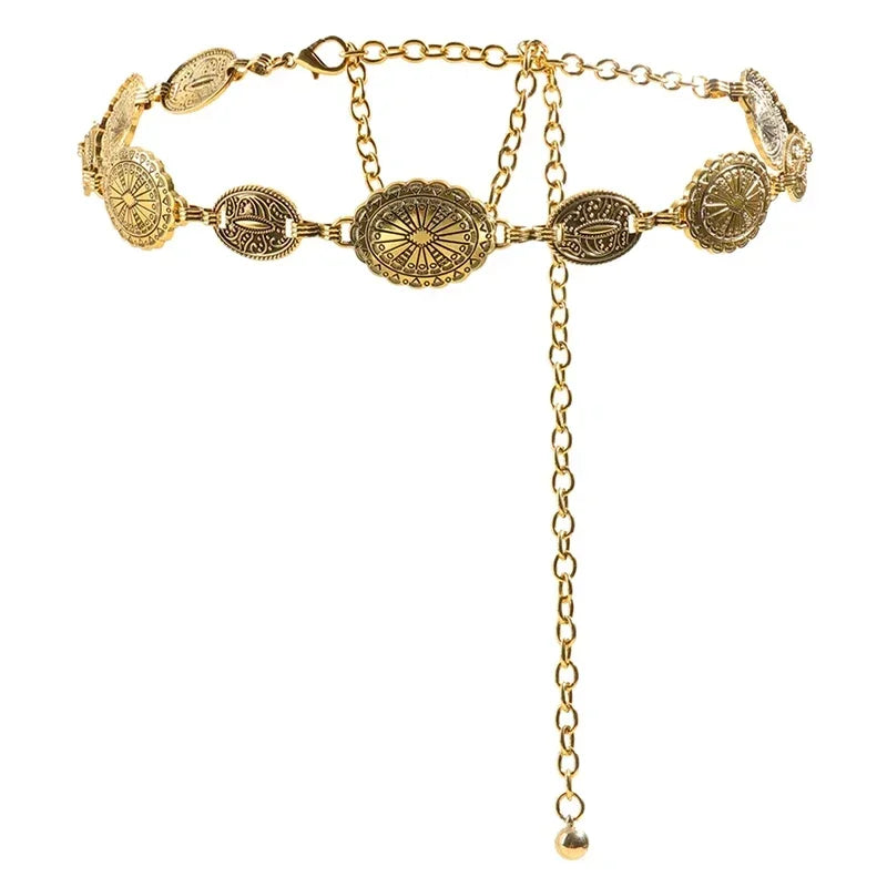 Carved Circle Waist Chain