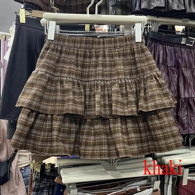 Y2K Riveted Belt A-Line Denim Mini Skirt