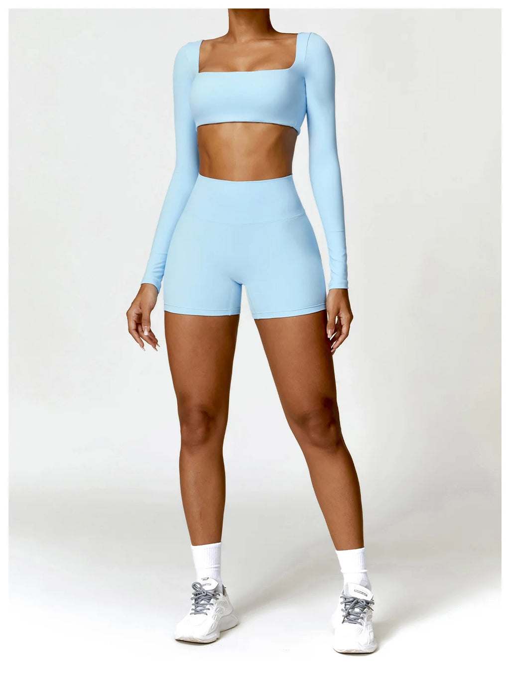 New Yoga Long sleeved Women's Outdoor Running Fitness Wear T-shirt Long sleeved Yoga Shirt Gym Push Up Workout Single Piece Top