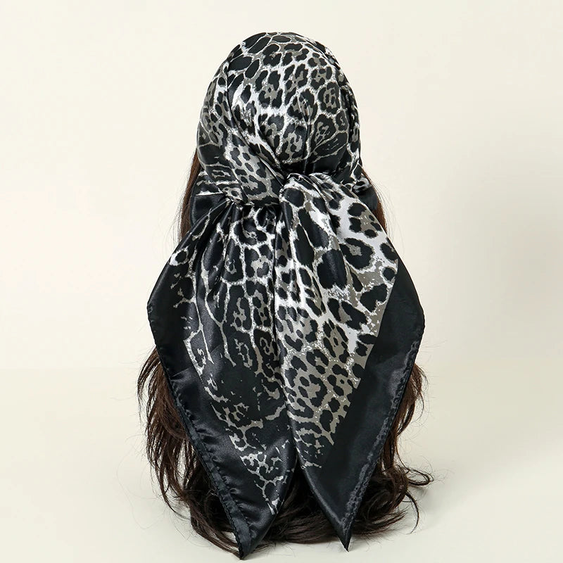 Printed Satin Square Scarf