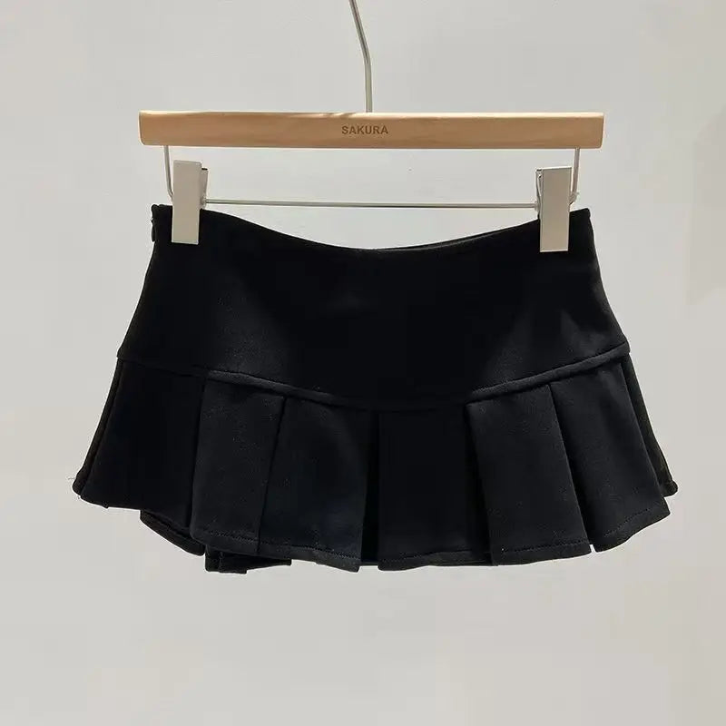 Sexy Mini Skirt Women New Summer Black Fashion Zipper Partywear Casual Slim Pleated Skirt Elegant Versatile Sexy Female Skirt