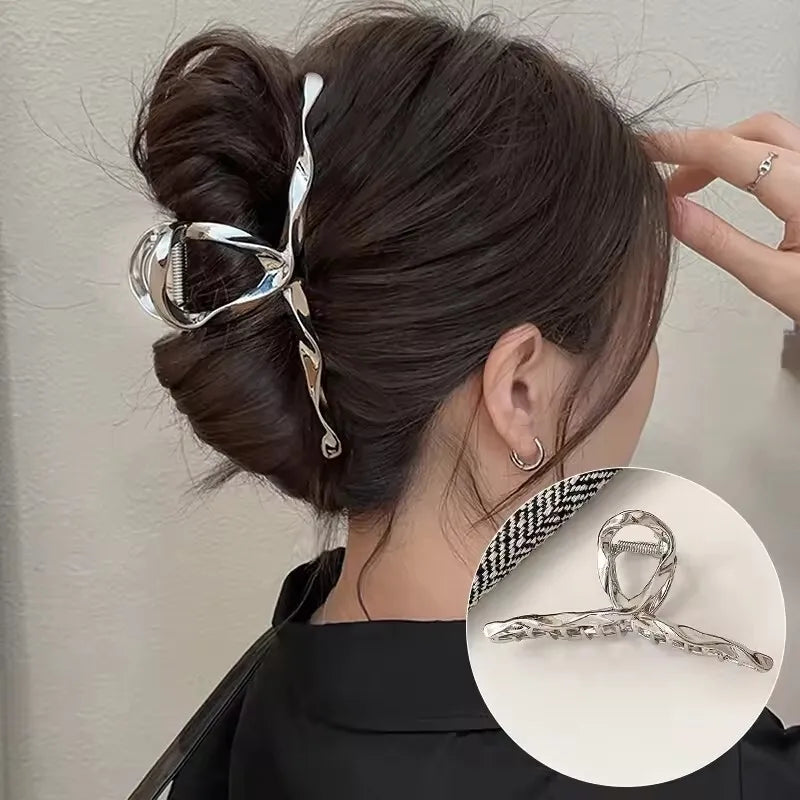 Geometric Metal Hair Claw