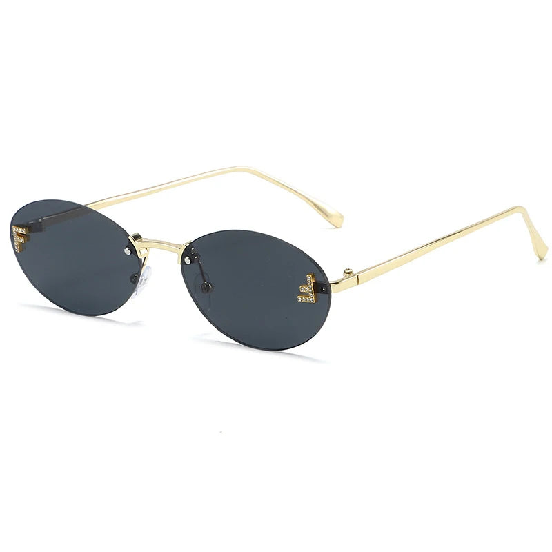 Diamond "F" Rimless Sunglasses