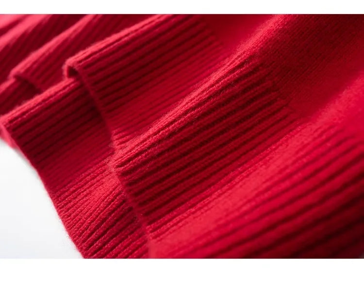 100% Cashmere Turtleneck Oversized Pullover
