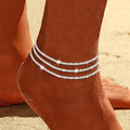 Butterfly & Pearl Anklet Set