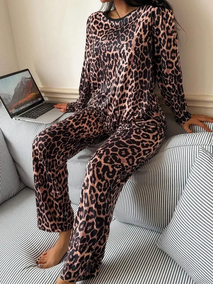 Leopard Long Sleeve PJ Set