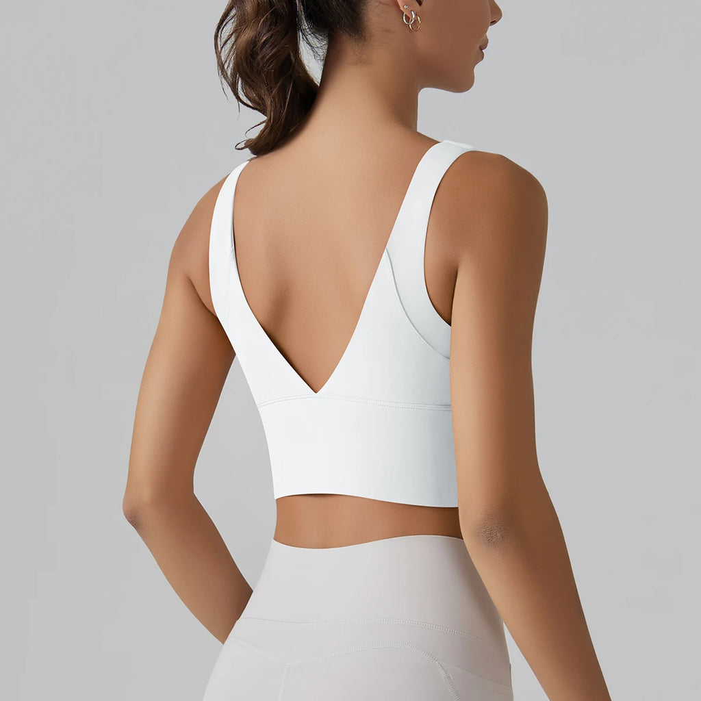 Yoga Bra Underwear Women Summer Shockproof Bra Beautiful Back Sports Running External Wear Training Fitness Yoga Tank Top Bra