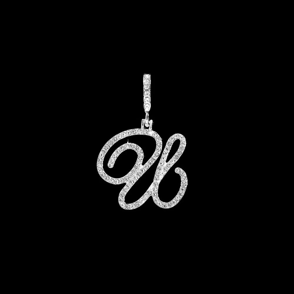 Crystal Initial Letter Necklace