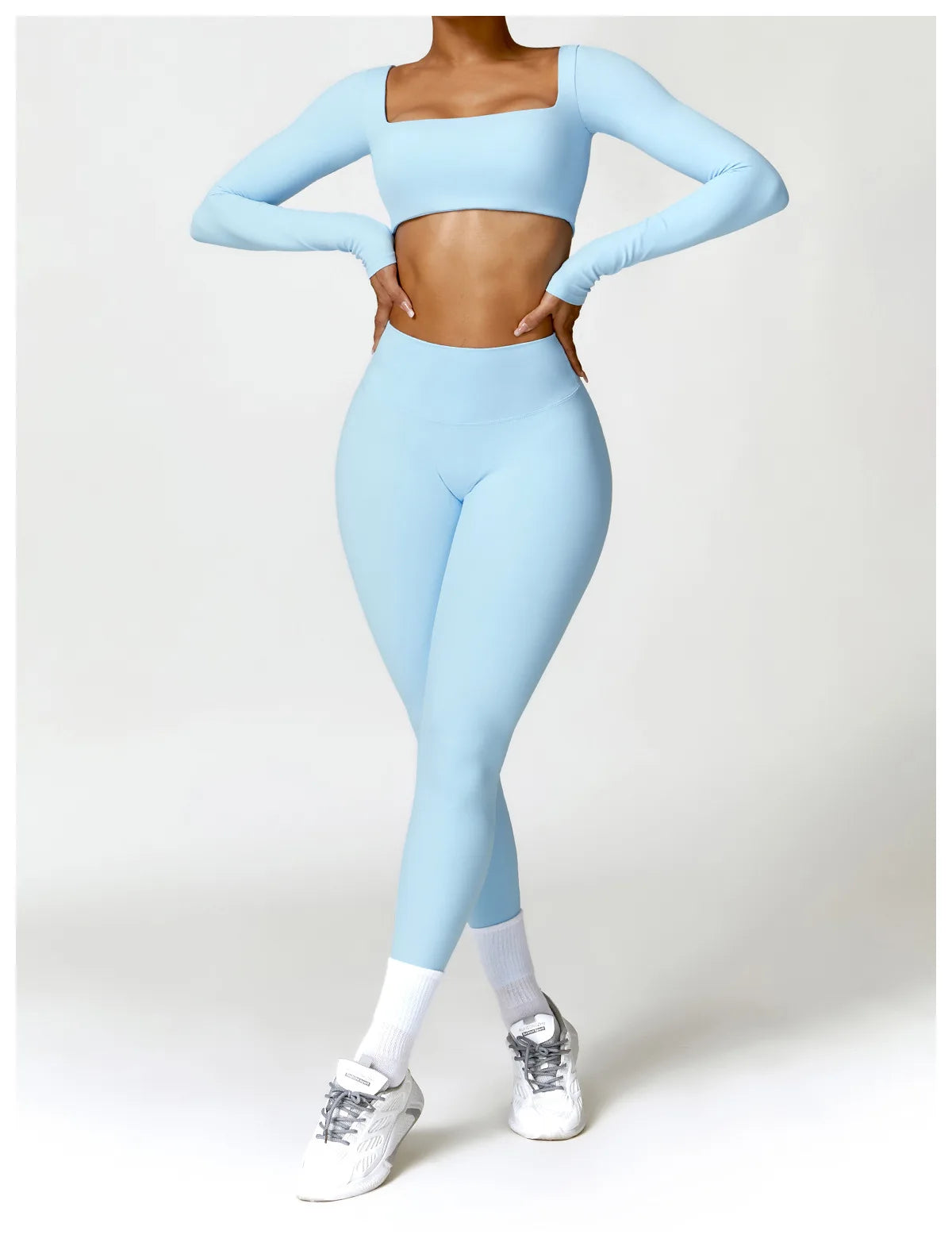 New Yoga Long sleeved Women's Outdoor Running Fitness Wear T-shirt Long sleeved Yoga Shirt Gym Push Up Workout Single Piece Top