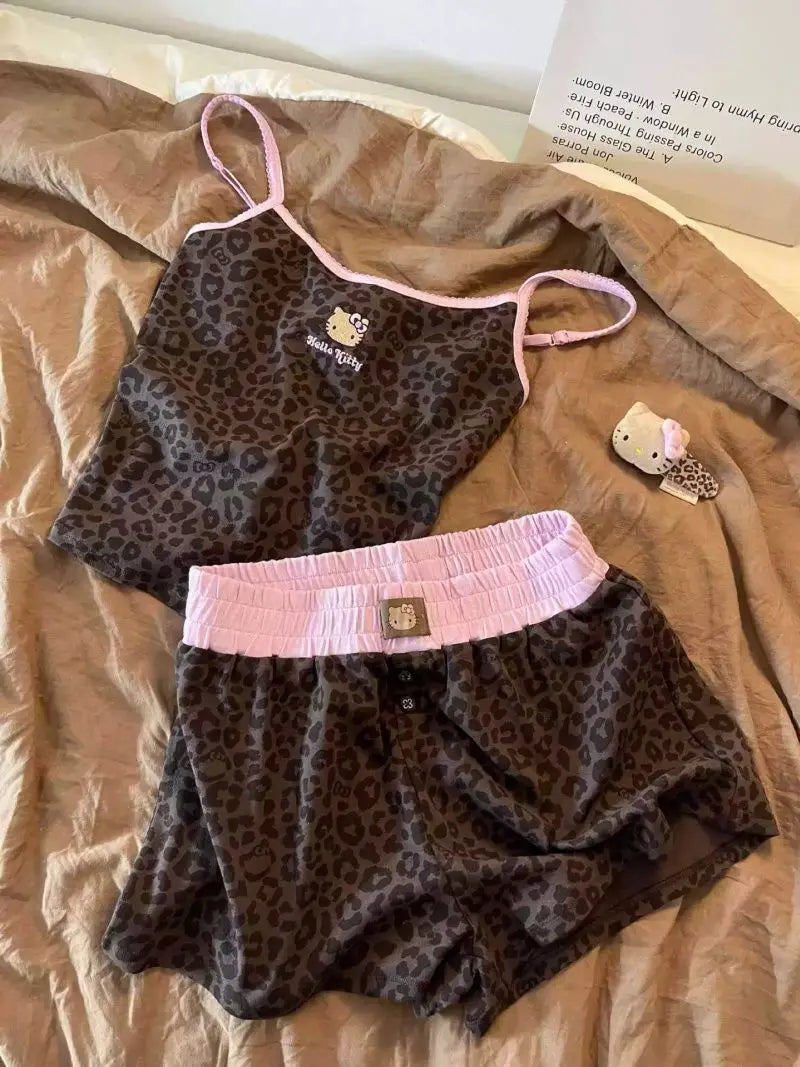 Hello Kitty Leopard PJ Set