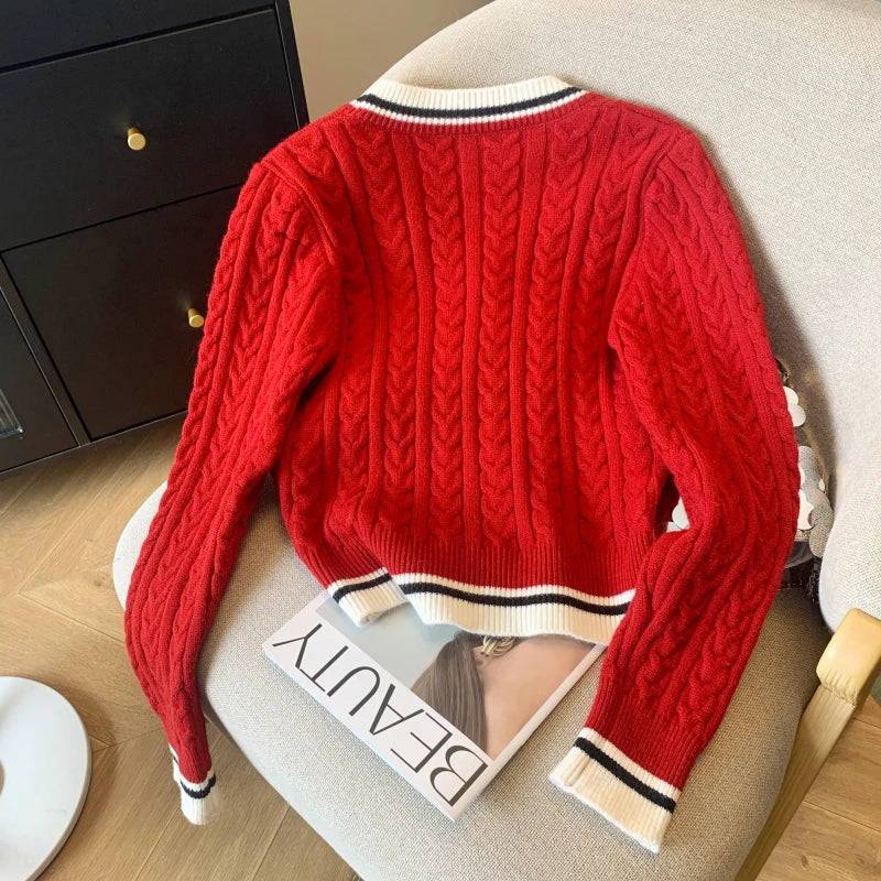 V-Neck Cashmere-Blend Pullover