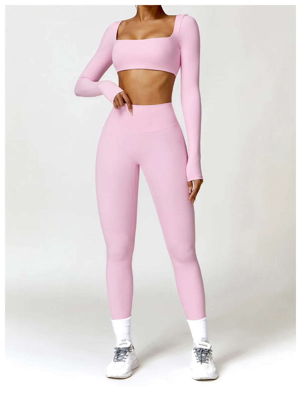 New Yoga Long sleeved Women's Outdoor Running Fitness Wear T-shirt Long sleeved Yoga Shirt Gym Push Up Workout Single Piece Top