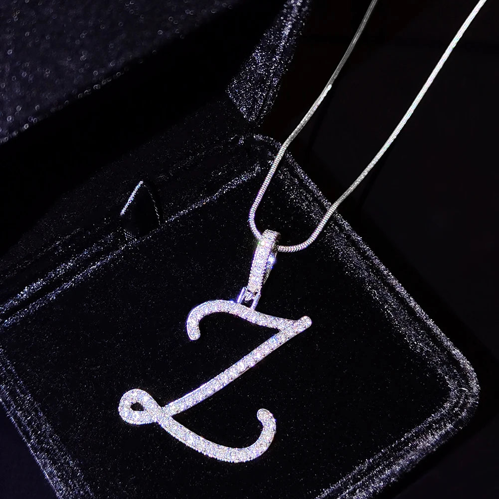 Crystal Initial Letter Necklace